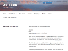 Tablet Screenshot of lists.adiscon.net